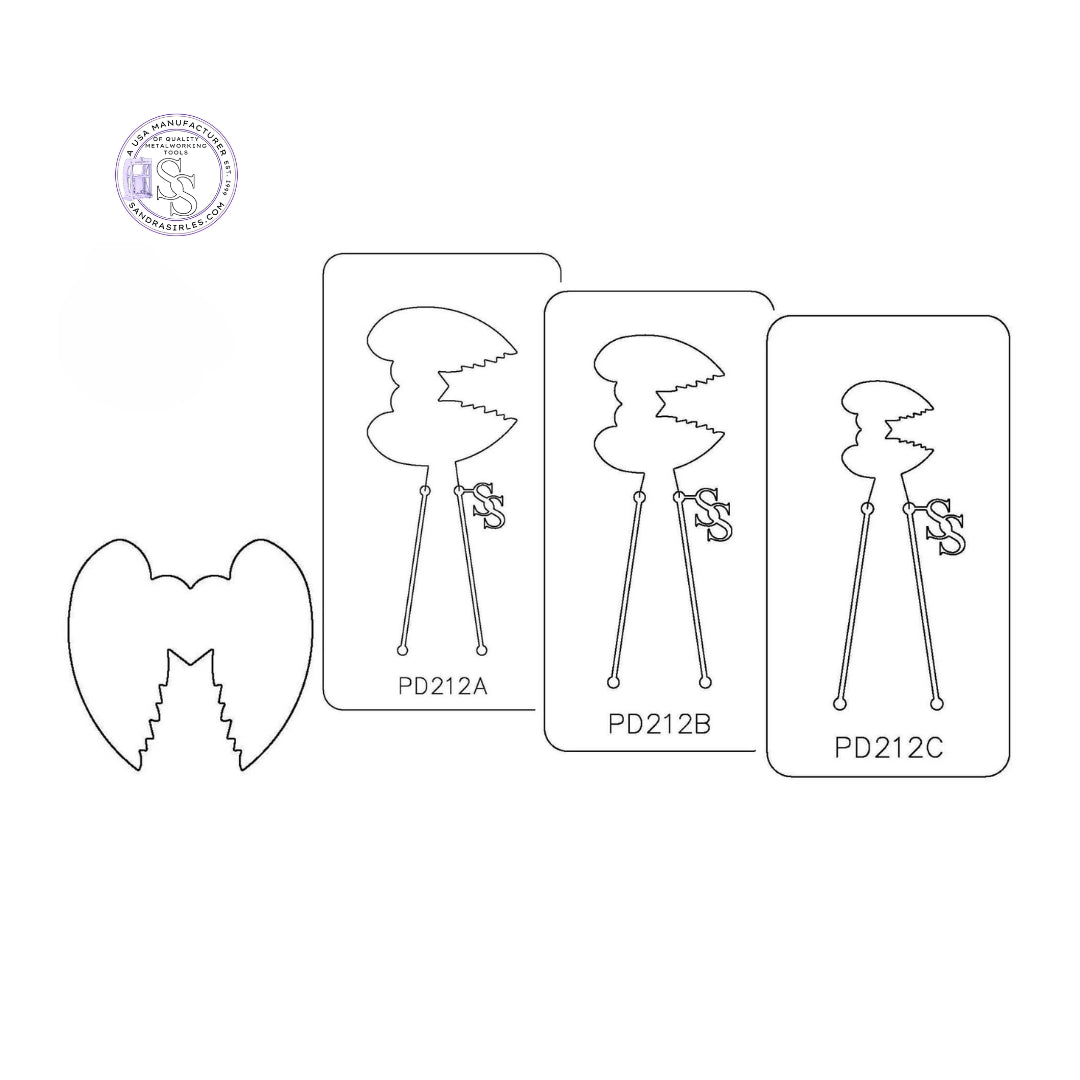 PANCAKE DIE PD212 WINGS/HEART